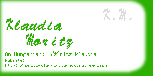 klaudia moritz business card